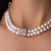 Layali Silver Pearl Necklace