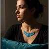 blue winged scarb necklace