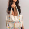 Handpainted Handbag "Nubian Geometry"