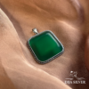 dark green agate pendant