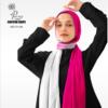 Gradient Fushia& White Scarf