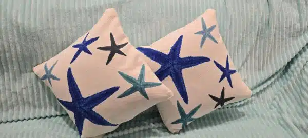 Cushion Blue Ocean design - Starfish