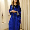 Blue kaftan with gold touches