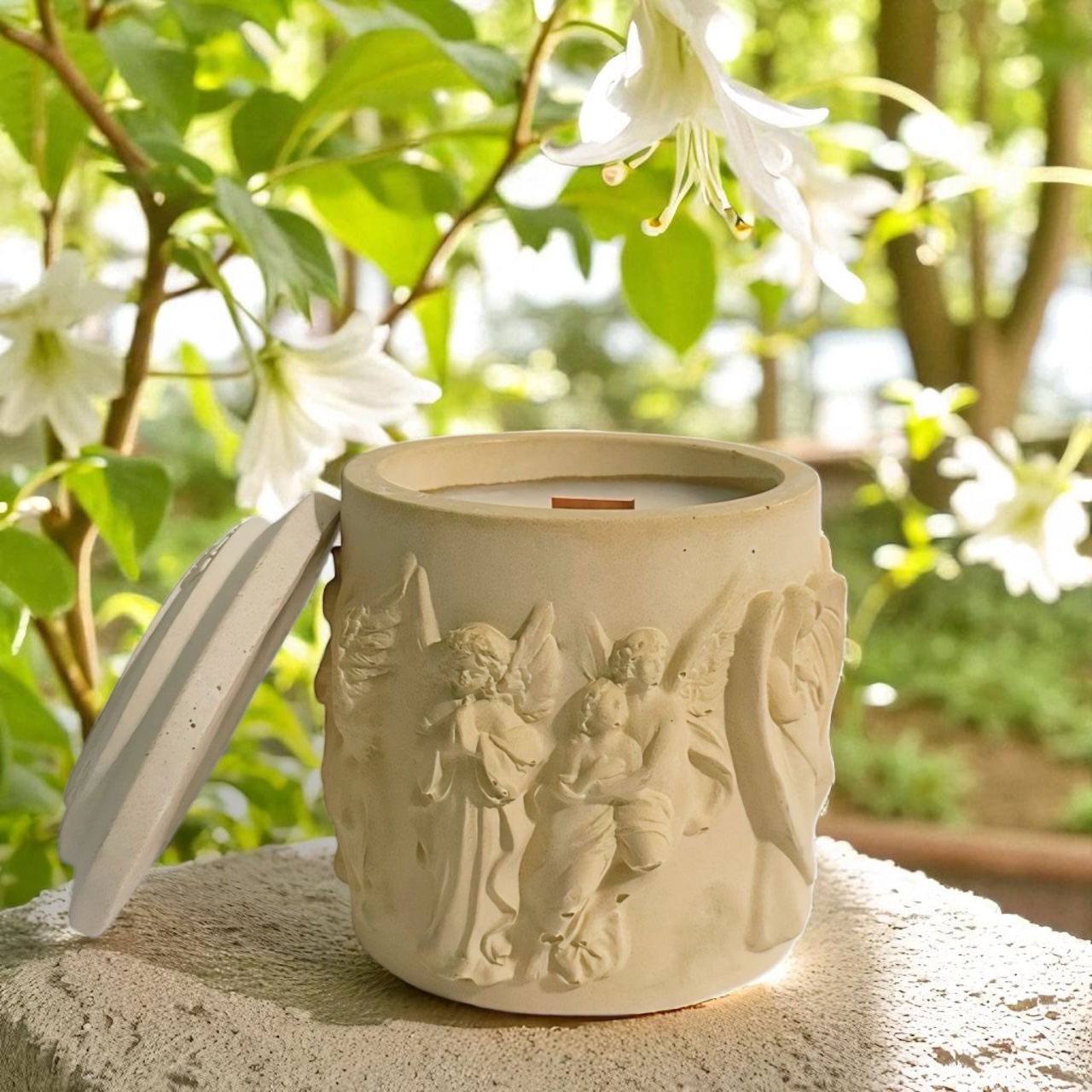 Guardian Angel Light Candle 1 Hand-poured Guardian Angel Light candle made with premium soy wax and a wooden wick, designed for relaxation, gifting, and sacred spaces.