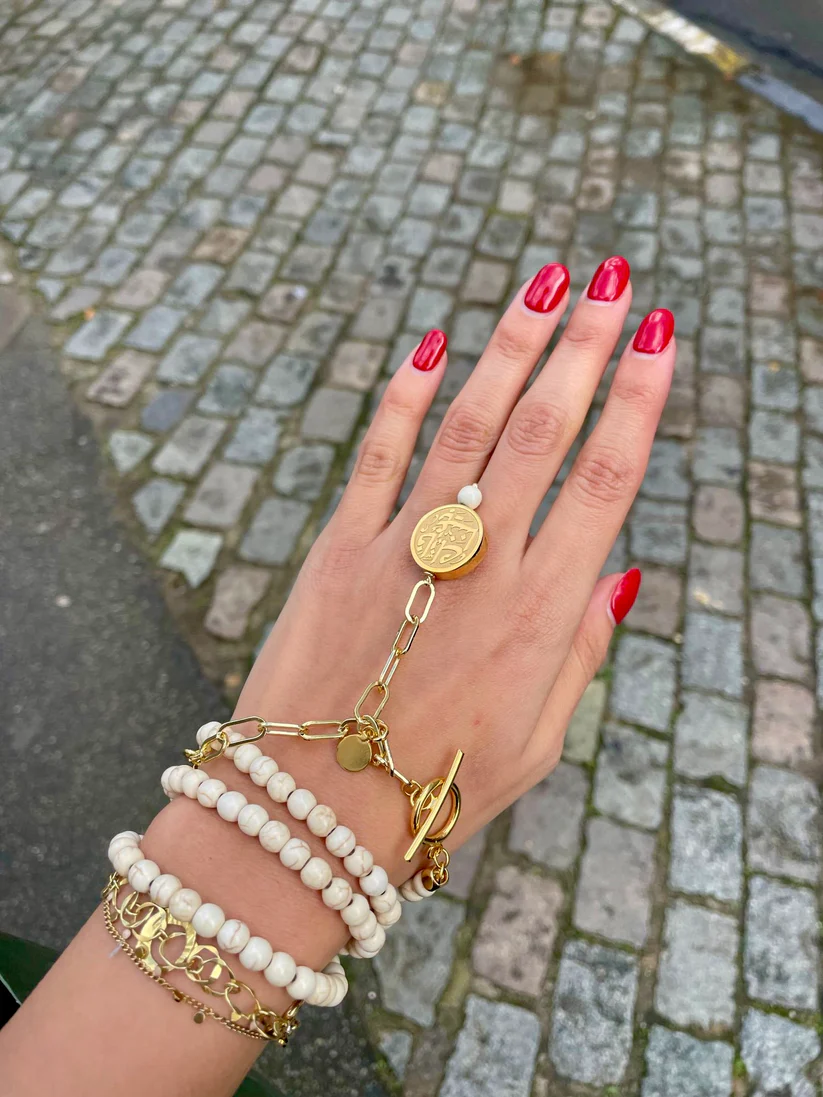 Magnesite rosary necklace/bracelet with 18k Gold Plated Brass Pendant 3 FullSizeRender 54c6fbe9 fbe1 44f0 80e0 8953f85c52a3