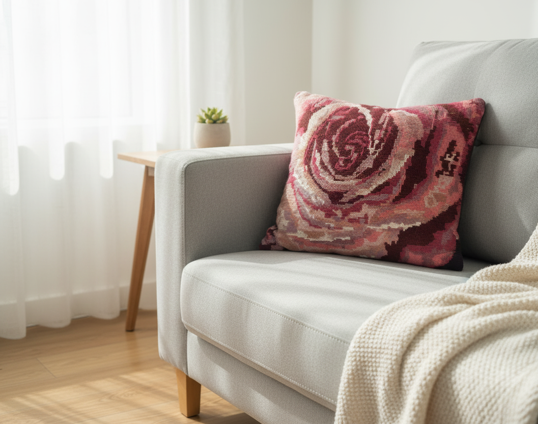 gentle flow of blooming petals Cushion 1 gentle flow of blooming petals Cushion