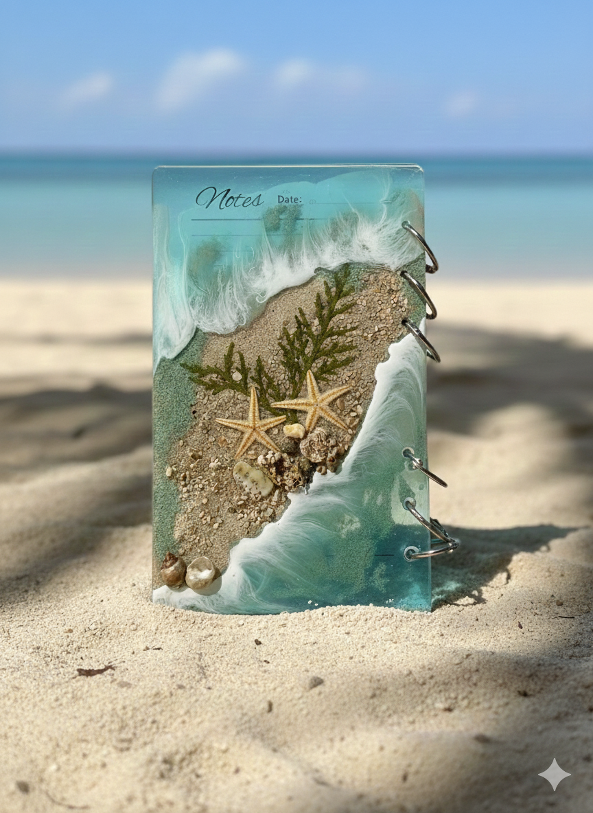 Deep Blue Diary - Resin Notebook 2 Gemini Generated Image v20oysv20oysv20o