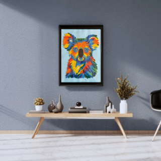 handmade paper quilling colors colorful koala art decor origami wall frame gift