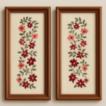 Handcrafted Floral Embroideries on Display