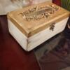 Vintage Tissue box with golden flowers