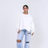 White opinion sweatshirt