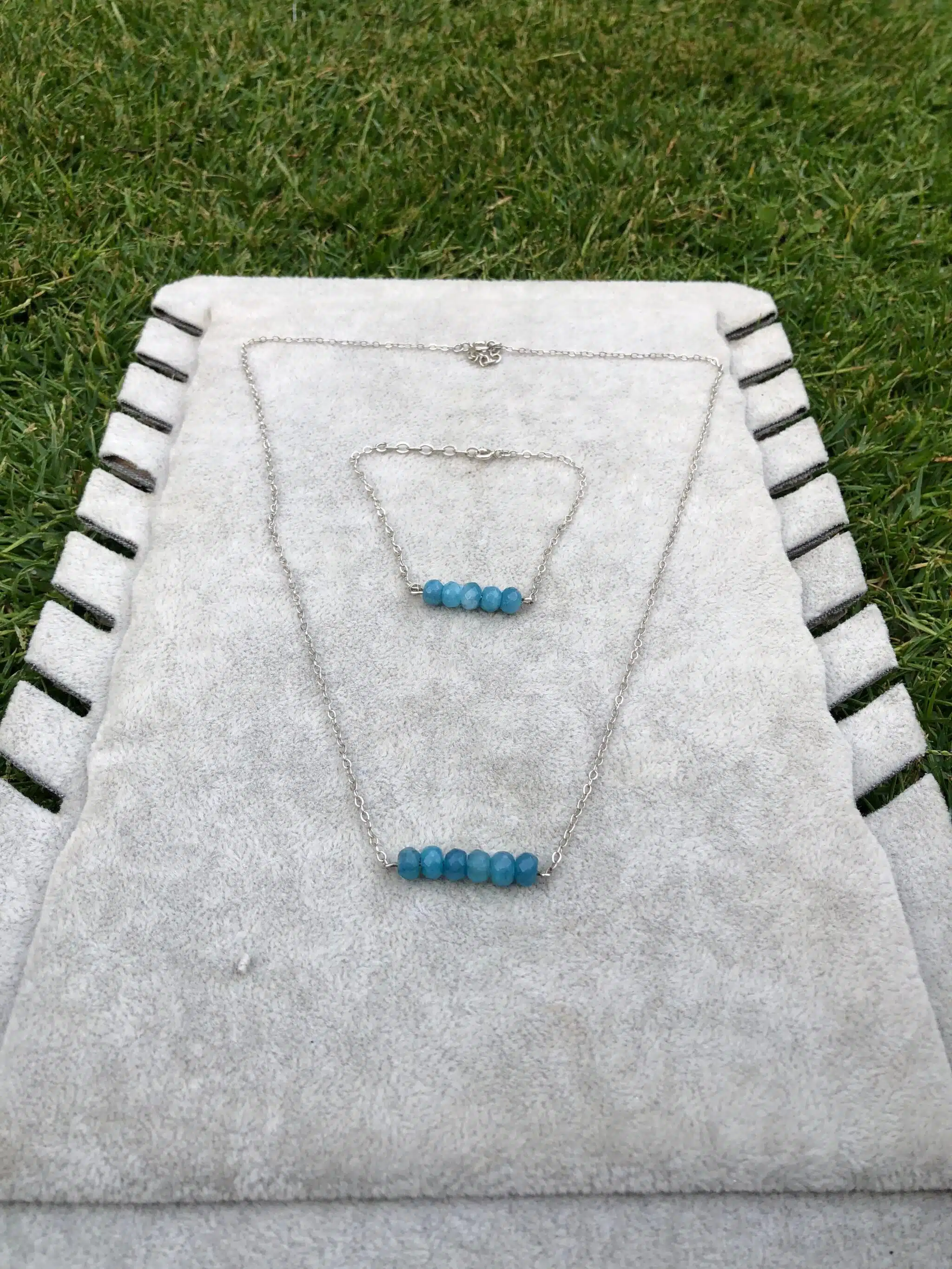 Handmade 925 Silver Blue Agate Necklace & Bracelet 4 IMG 20250623 WA0020 scaled