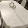 White Arabesque Tablecloth