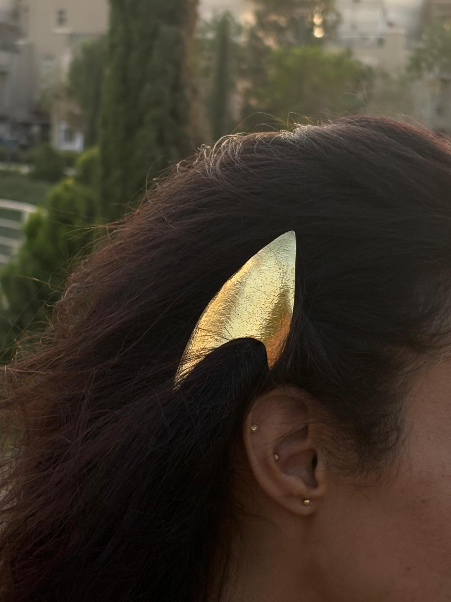 The Elf Handcrafted Brass Headpiece 4 Brass headpiece, not gold plated