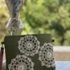 Olive Bloom Crochet Clutch