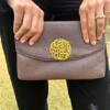 New arrival choco brown clutch/crossbody
