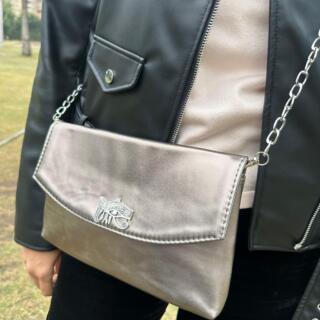 Best seller Crossbag metallic grey