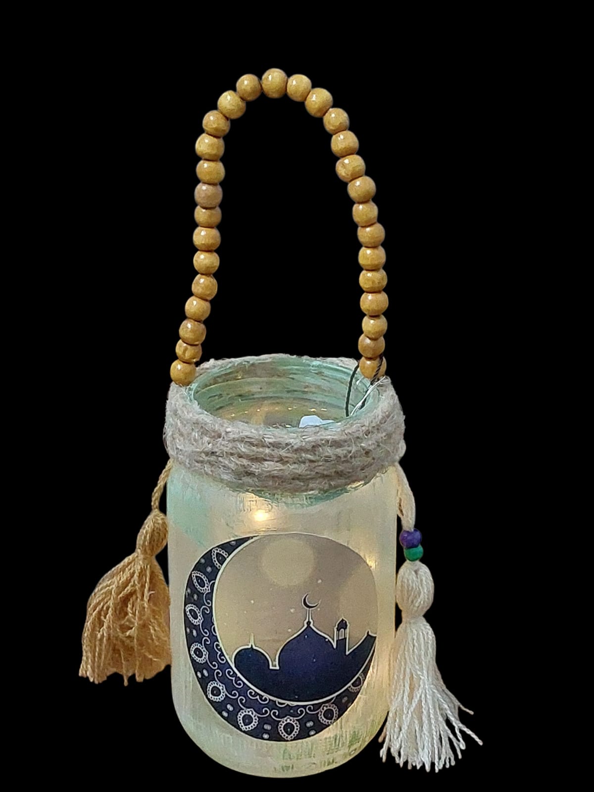 Mini Ramadan Lantern 15cm with b.light 1 Mini Ramadan Lantern 15cm with b.light