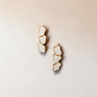 White Summer Earrings big