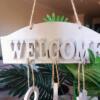 Welcome door sign key holder
