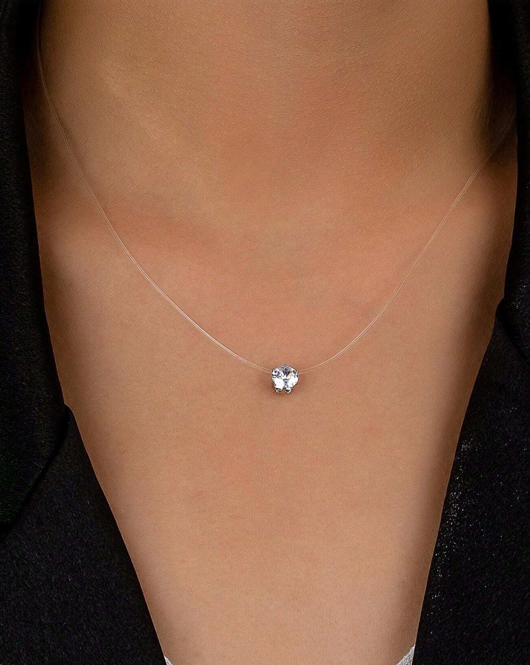 Round Cubic Zirconia Pendant 1 Round Cubic Zirconia Pendant
