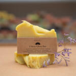Citrus Glow Soap Bar, a 100% natural, cold-pressed soap that detoxifies, balances oil, and brightens the skin with frankincense, tangerine, and jasmine essential oils for a refreshed, radiant complexion.