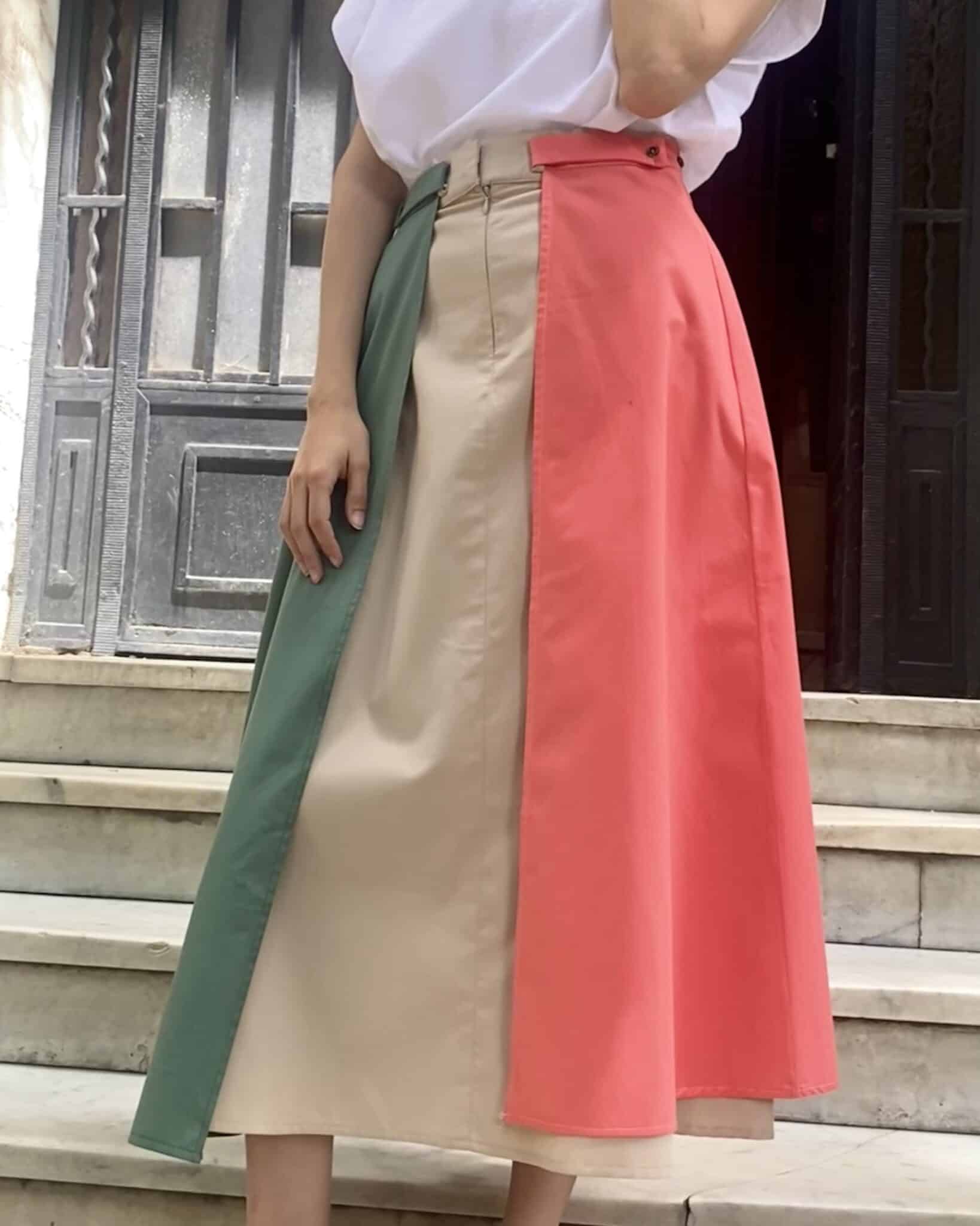 Paneled Gabardine Skirt - Midi 4 IMG 0650 scaled