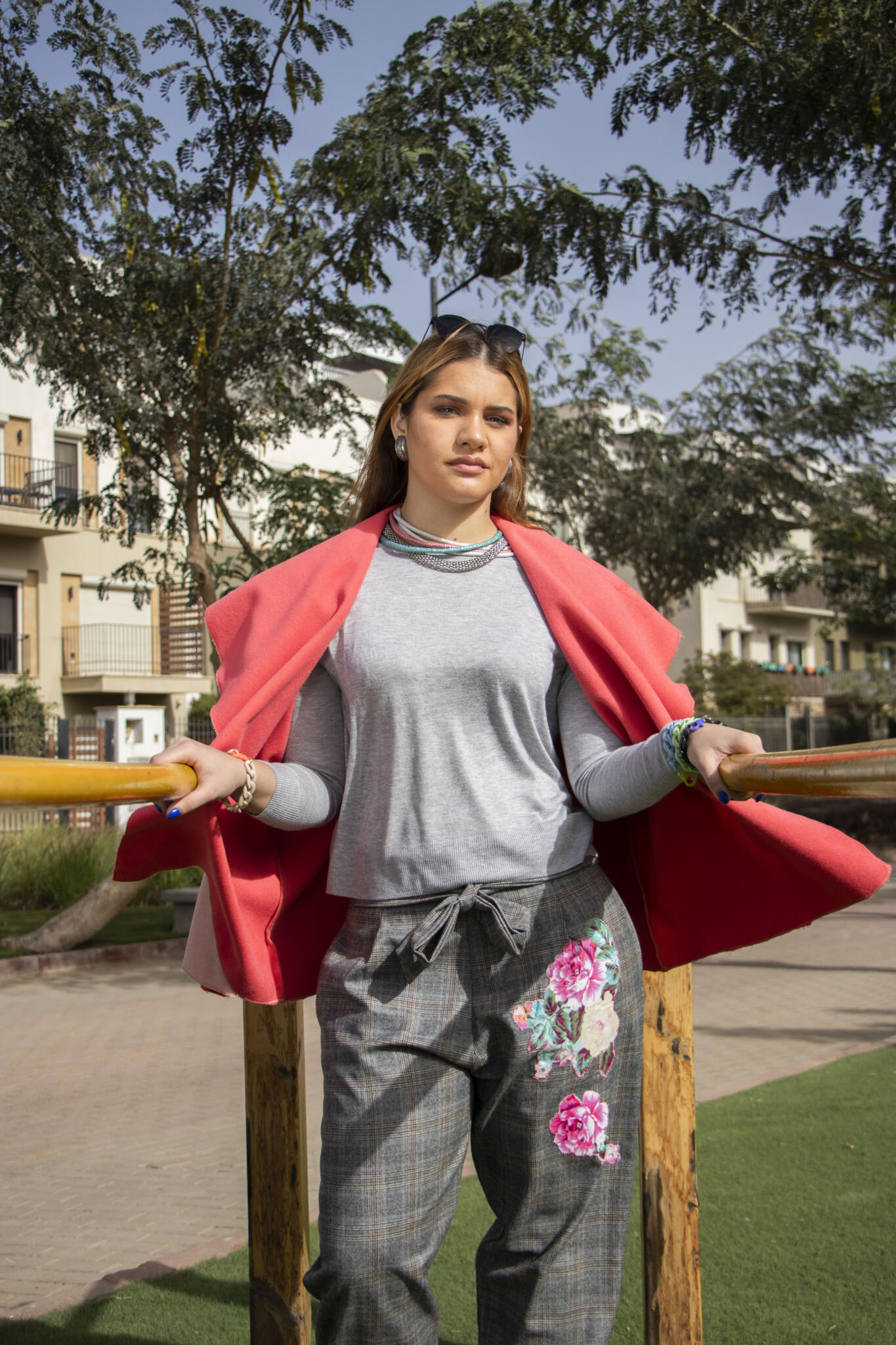 Floral Patch Plaid Pants 3 IMG 1102 scaled