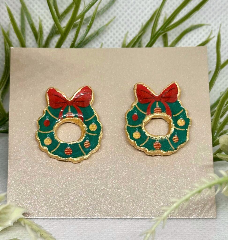 Christmas Ring Earrings