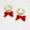 Red Bow Earrings