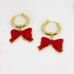 Red Bow Earrings