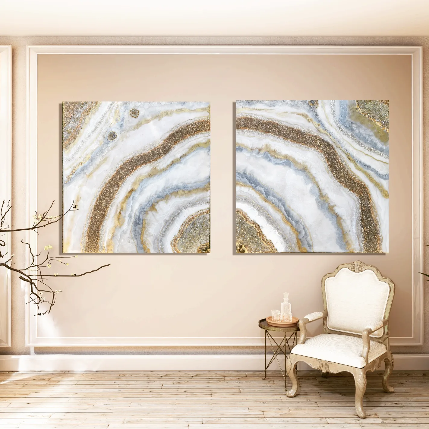 ✨ Extra-Large Resin Wall Art – 2 Piece Set ✨ 1 ✨ Extra-Large Resin Wall Art – 2 Piece Set ✨