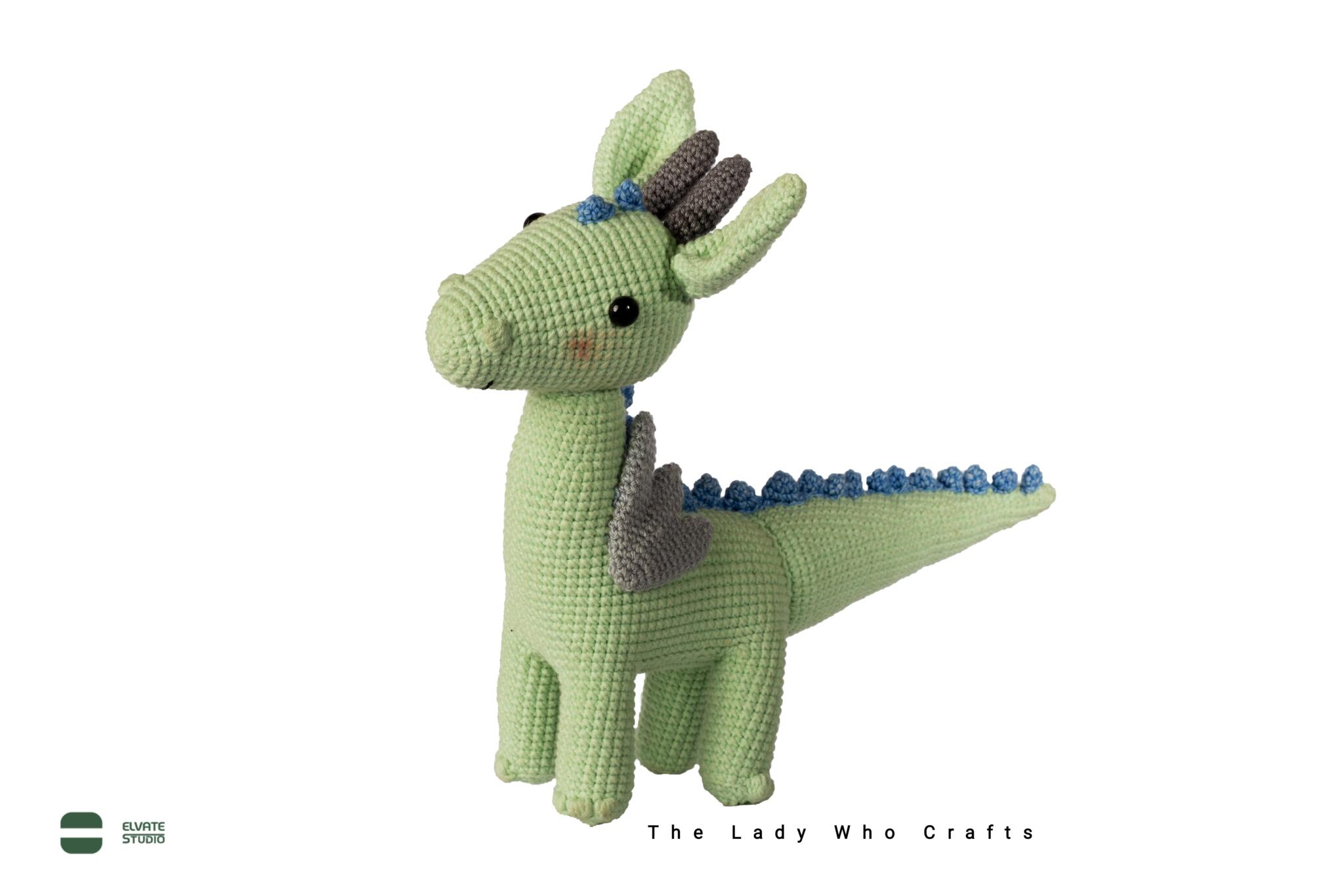 Sprig the dragon,crochet toyπ 1 Sprig the dragon,crochet toyπ