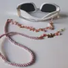 عشق rose quartz chip glasses chain