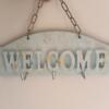 Welcome sign concrete