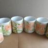 Hand painted peach flower set