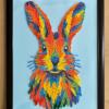 handmade paper quilling colors colorful bunny rabbit art decor origami wall frame