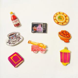 Set of 8 Ramadan Fridge Magnets (Ramadan Nostalgia)