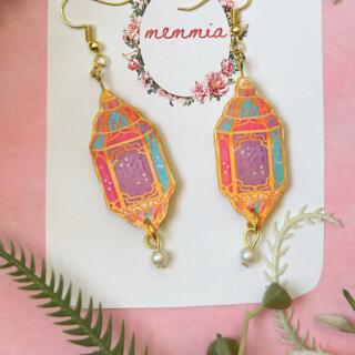 Ramadan Lantern Pearl Earrings