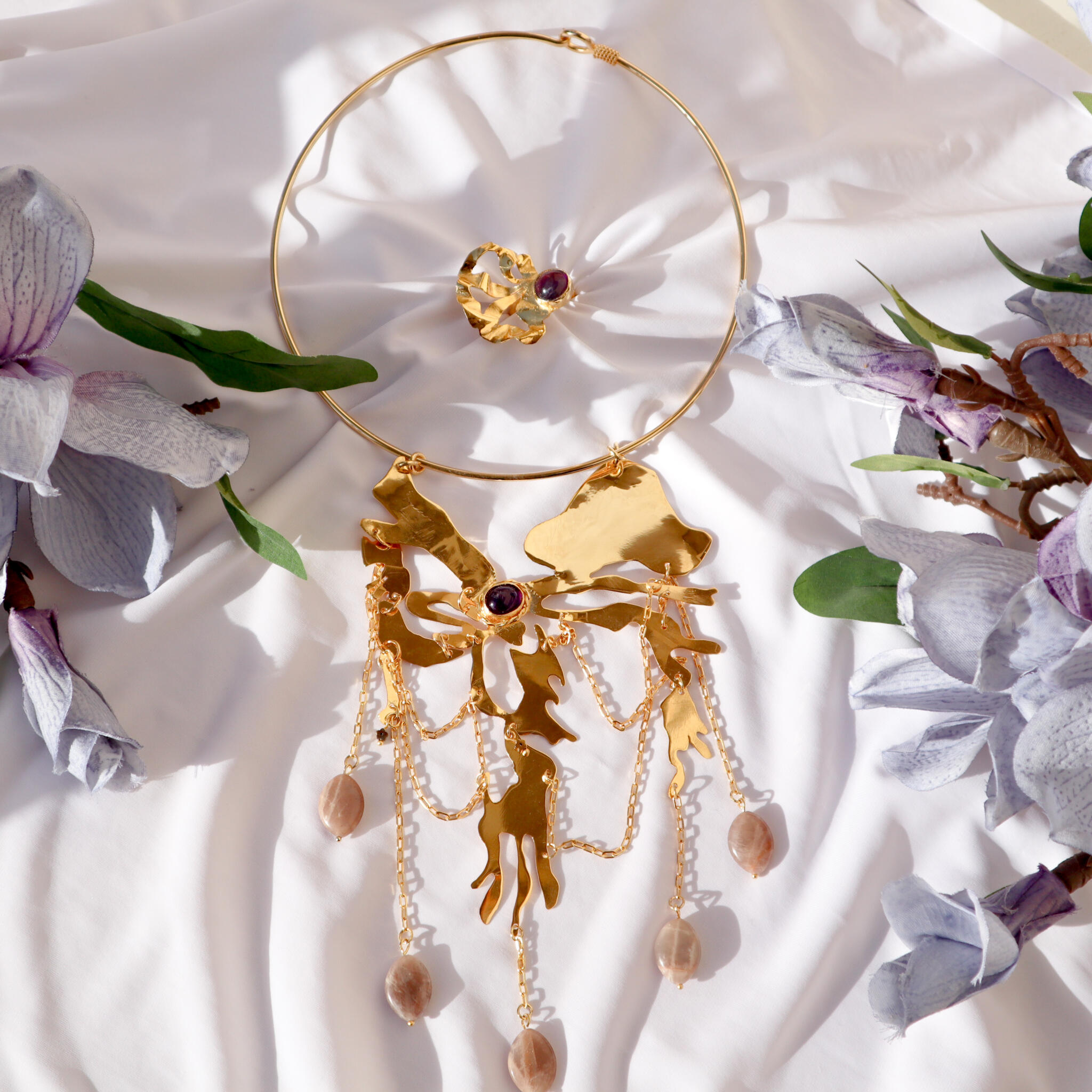 Flower print necklace 2 IMG 2567 scaled