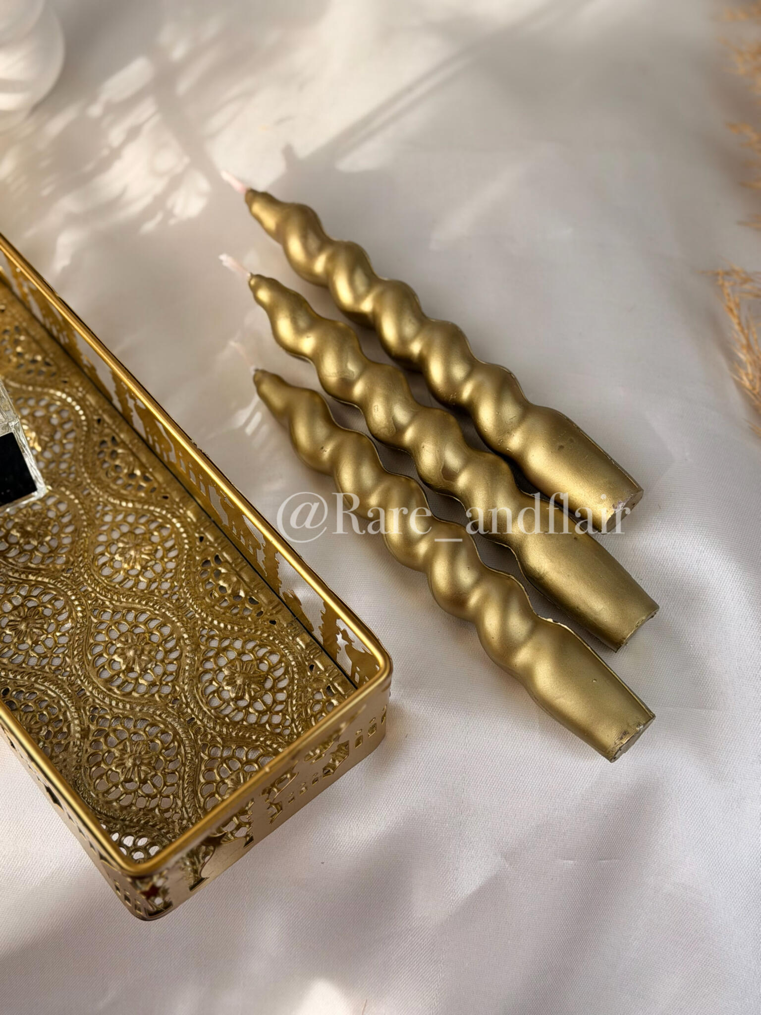 Golden taper candles 1 Golden taper candles