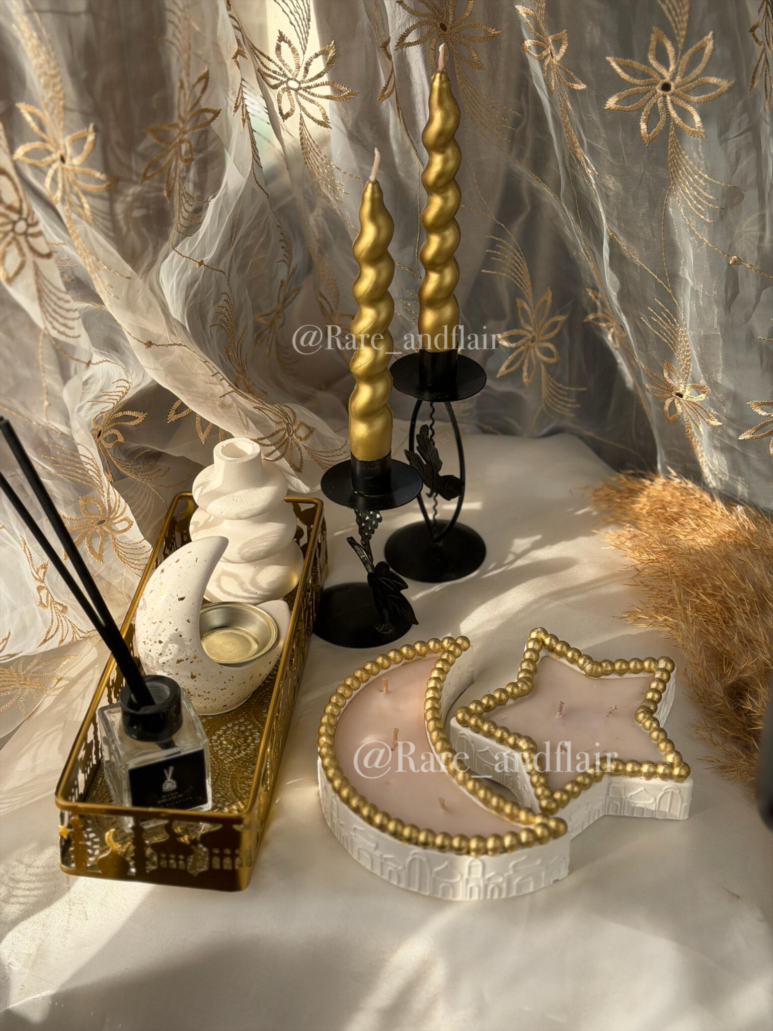 Golden taper candles 2 IMG 2640 scaled