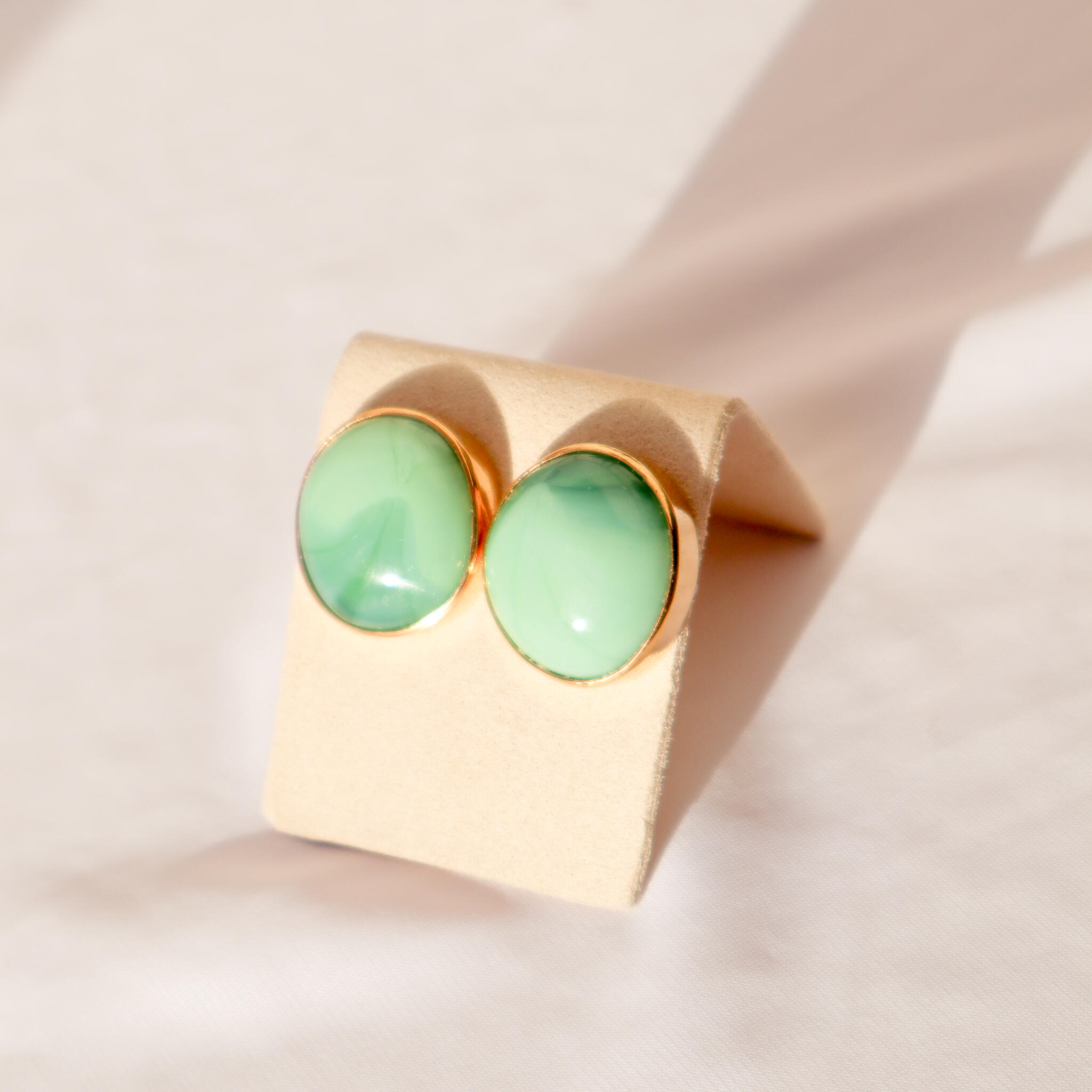 Green glass Earring 2 IMG 2659 scaled