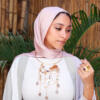 Flower print necklace