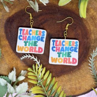 Teachers Change The World Earrings