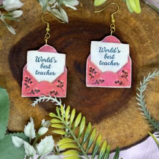 ''World's Best Teacher'' Earrings