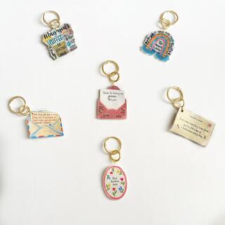 Teacher Appreciation Keychains and bag charms.