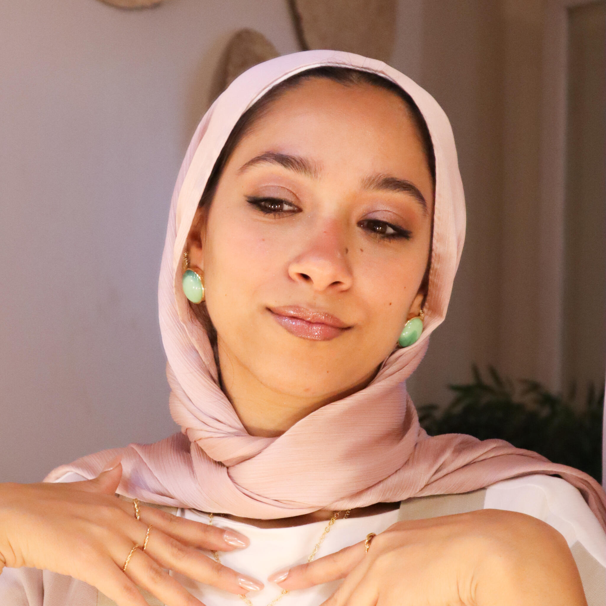 Green glass Earring 4 IMG 3036 1 scaled