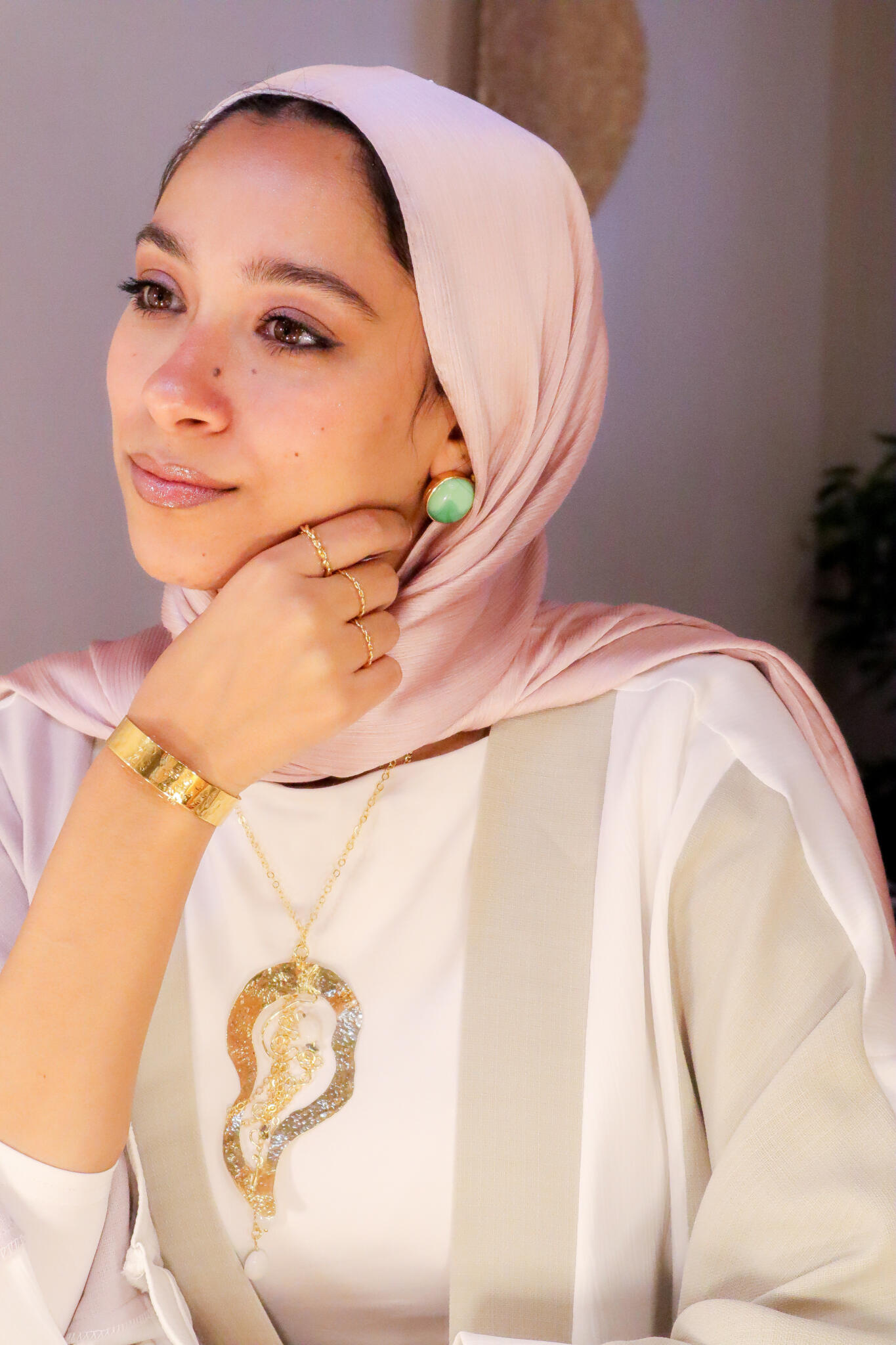 Green glass Earring 3 IMG 3037 scaled