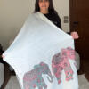 Elephant cashmere shawl